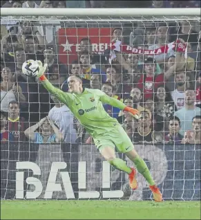  ?? Foto: pep Morata ?? Marc ter Stegen y su defensa están firmando un gran inicio de temporada