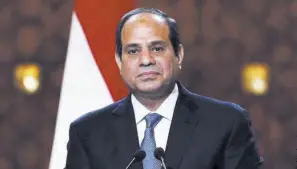  ??  ?? Al-Sisi said that Egypt is celebratin­g one of its greatest and glorious days