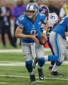  ?? DAVE REGINEK/GETTY IMAGES ?? The Detroit Lions have been the NFL’s rally kings with QB Matt Stafford at the controls. They’ll host the Minnesota Vikings to open the holiday slate.