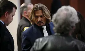  ?? Smialowski/AFP/Getty Images ?? Johnny Depp inside a courtroom in Fairfax, Virginia, on 12 April. Photograph: Brendan