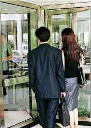  ?? [THINKSTOCK IMAGE] ?? What’s the etiquette for stepping in a revolving door?