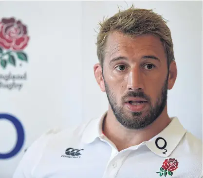  ??  ?? England’s Chris Robshaw during the pre-match press conference.