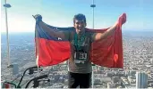  ?? ?? “I think we can always do better!” Jordon Milroy said, about accessible systems. He’s pictured after he climbed the Sky Tower stairs in 24 minutes.