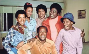  ?? SONY ?? Ralph Carter, left, Bern Nadette Stanis, Ja’net Dubois, Esther Rolle, Jimmie Walker and John Amos, seated, starred in Norman Lear’s “Good Times.”