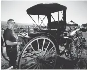  ?? JOSIE LEPE/STAFF ?? James R. Holsman displays his 1904 Holsman Model 3 Hi-Wheeler, which was created by his great-uncle, at the Pacific Coast Dream Machines Show at Half Moon Bay.