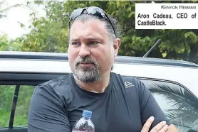  ??  ?? Aron Cadeau, CEO of CastleBlac­k.