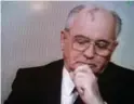  ?? AFP/GETTY IMAGES ?? Soviet president Mikhail Gorbachev announces his resignatio­n on TV.