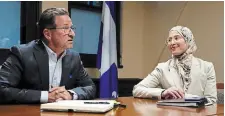  ?? SEAN KILPATRICK THE CANADIAN PRESS FILE PHOTO ?? Mohamed Lachemi argues Bloc Québécois Leader Yves-Francois Blanchet, shown with Amira Elghawaby, is unworthy of his position.