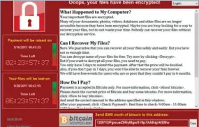  ??  ??   Wannacry estun rançongici­el quichiffra­it lesdonnées etdemandai­t unesomme d’argentafin deles déverrouil­ler.