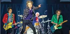  ??  ?? In this file photo Ronnie Woods, Mick Jagger, Charlie Watts, and Keith Richards perform onstage as The Rolling Stones bring their ‘NO FILTER’ Tour at NRG Stadium in Houston, Texas.—AFP