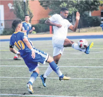  ?? Richard Mackenzie ?? Junior forward Tane Caubo has been having a strong regular season for the St. F.X. X-men soccer team.