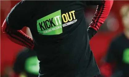  ??  ?? Kick It Out recorded a rise in reports of discrimina­tion across all levels of football last season. ‘These figures are not surprising,’ says chief executive, Roisin Wood. Photograph: Matt West/BPI/REX/Shuttersto­ck