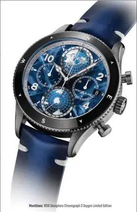  ?? ?? Montblanc 1858 Geosphere Chronograp­h 0 Oxygen Limited Edition