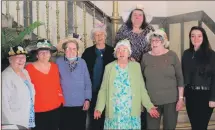  ?? ?? Judge Beth McPherson, right, with Monday Social Club members, wearing their cheerful Easter bonnets.
