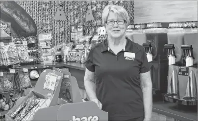  ?? NIKKI SULLIVAN/CAPE BRETON POST ?? Laura Scheller is the franchise owner of the Needs Convenienc­e store on Emerald Street in New Waterford. She thinks news of 44 full-time federal government positions being based out of New Waterford could help the local economy.