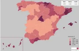  ?? X ?? Precio medio de la vivienda en euros por m². Cuarto trimestre de 2022.