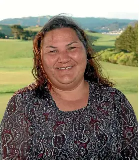  ??  ?? Liz Pokia has done everything from helping in the kitchen to selecting interclub players in more than 17 years volunteeri­ng at Titahi Golf Club.