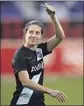  ?? Ira L. Black Getty Images ?? CARLI LLOYD of Gotham FC waves to fans at her farewell last month.