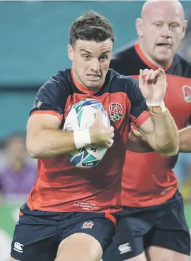  ?? Picture: AFP ?? CAPTAIN’S RUN. England skipper George Ford snipes through to score a try against the United States during their World Cup Pool C match at the Kobe Misaki Stadium yesterday.