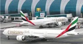  ?? Reuters ?? Emirates, the region’s biggest airline, is looking at reducing an order for the delayed Boeing 777X in the wake of safety concerns.