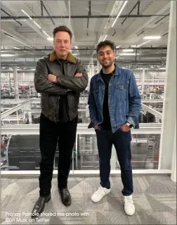  ?? Pranay Pathole shared this photo with Elon Musk on Twitter ??