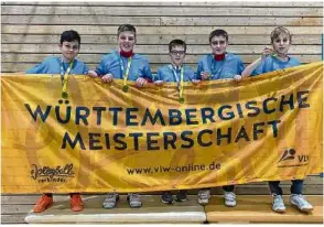  ?? Foto: SG ?? Voller Stolz: Die U-14-mannschaft der SG Volley Alb/brenztal.