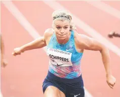  ??  ?? Dafne Schippers of the Netherland­s competes in the women’s 200m at the Diamond League Bislett Games at Bislett stadium in Olso. — AFP photo