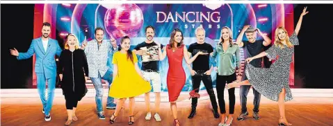  ?? ?? „Dancing Stars“: Niko Niko, Margarethe Tiesel, Otto Konrad, Caroline Athanasiad­is, Bernhard Kohl, Kristina Inhof, Boris Bukowski, Jasmin Ouschan, Faris Rahoma und Nina Kraft