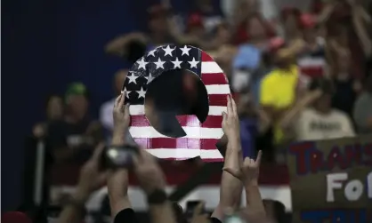  ??  ?? The hate-filled online forum 8chan, is the birthplace of the QAnon conspiracy theory. Photograph: Bloomberg/Getty Images
