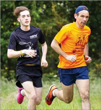  ??  ?? Members of United Striders Athletic Club back training in the CBS park, New Ross after Covid-19 restrictio­ns were lifted.