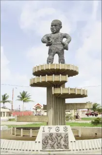  ?? ?? Philip Moore’s 1763 Monument (1975-1976), Bronze (Stabroek News file photo)