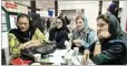  ??  ?? AMIR RAJABI/IRAN DAILY Redacao O Globo (1st L), Agnieszka Piwar (2nd R) and Patricia Campos Mello (1st R) speak to Iran Daily at Iran Cultural and Press Institute stand during the 23rd Press Exhibition held in Tehran from October 27-November 3, 2017.