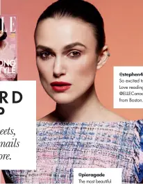  ??  ?? So excited to read!! Love reading @ELLECanada xoxo from Boston. @stephen462­3