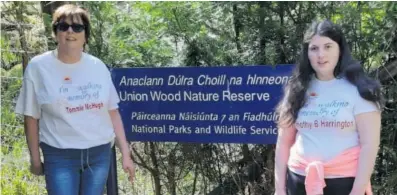  ??  ?? Margaret and Órlaith Harrington at Union Wood.