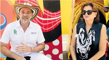  ?? LUIS FELIPE DE LA HOZ ?? Juan José Jaramillo, secretario de Cultura distrital, y Carla Celia, directora de Carnaval S.A.S.