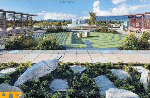  ??  ?? From outdoor spaces to jump and run, to tranquil gardens to walk and wander (right), gardens feature prominentl­y in the new building