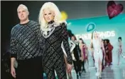  ?? MARY ALTAFFER/AP ?? The Blonds designers David Blond, left, and Phillipe Blond stand on the runway Feb. 15 after presenting their collection at New York Fashion Week.