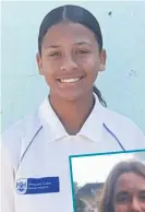  ?? ?? Tiché Frans (Sao Bras Secondary High), captain of the Girls U16 team.