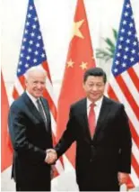  ?? REUTERS ?? Biden y Xi en una cumbre//