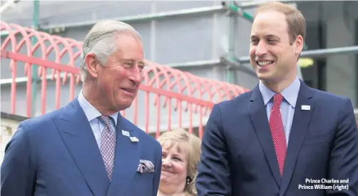  ??  ?? Prince Charles and Prince William (right)