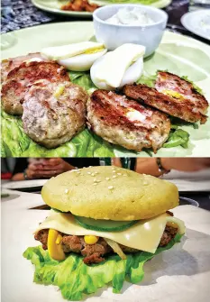  ??  ?? KETO embutido and quarter pounder at Mommy Gaya