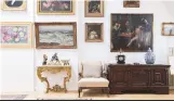  ??  ?? Create an eclectic Parisian salon style with a variety of frames and art forms