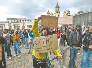  ?? AFP ?? La pandemia no frenó las manifestac­iones pese el pico de la segunda ola