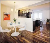  ?? Photos: Brookfield Residentia­l ?? The dining room of the show home looking toward the kitchen.