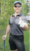  ??  ?? Kidco Constructi­on’s Ryan Erickson won first prize of $5,000 in the Birchwood Shootout Competitio­n at the 11th Annual Remington Charity Golf Classic. Erickson generously donated his winnings to the centre.