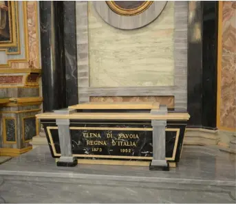  ?? AP PHOTO ?? A view of the chapel of San Bernardo inside the Basilica of the Vicoforte sanctuary, where the corpse of Queen Elena di Savoia was received and where the remains of King Vittorio Emanuele III of Savoia will be placed, in Vicoforte, near Cuneo in the...