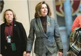  ?? KEVIN DIETSCH/GETTY ?? Friday’s passage of the spending bill is seen as a closing act for House Speaker Nancy Pelosi, who will be replaced when the new Congress convenes in January.