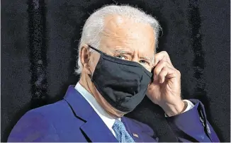  ?? SADF ?? Pragmatic: Joe Biden saw off a push by the left-wing Democrats in the primaries.