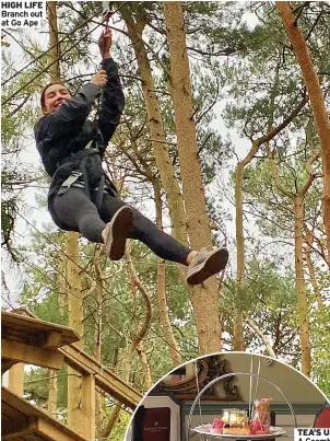  ??  ?? HIGH LIFE Branch out at Go Ape
TEA’S UP
A Coombe Abbey special