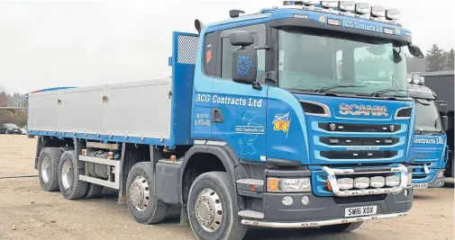  ??  ?? A Scania tipper went for the top price of £90,000.